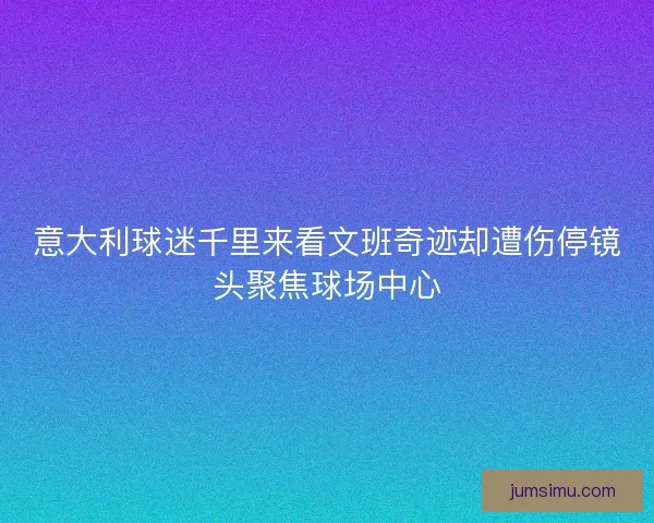意大利球迷千里来看文班奇迹却遭伤停镜头聚焦球场中心 意大利球迷千里来看文班奇迹却遭伤停镜头聚焦球场中心